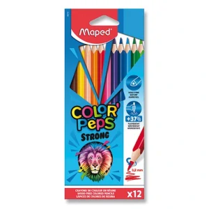 Pastelky trojhranné MAPED "COLOR'PEPS STRONG" sada 12 ks
