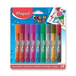 Dekorační lepidlo Maped Glitter Glue - 9 x 10,5 ml
