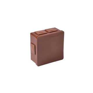 krabice instalační 002-02 hnědá 80x80 s gumovými vstupy IP55